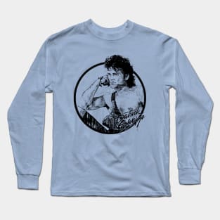 Patrick Swayze ∆ 90s Styled Retro Graphic Design Long Sleeve T-Shirt